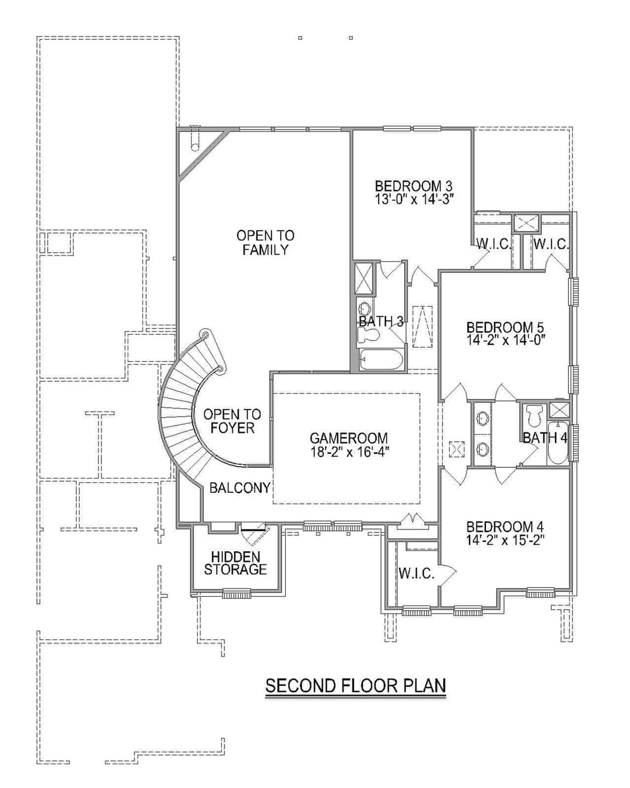 2D floor plan layout for the Snyder by Tri Pointe Homes in Woodson’s Reserve 70′, Spring, TX (Image 2).