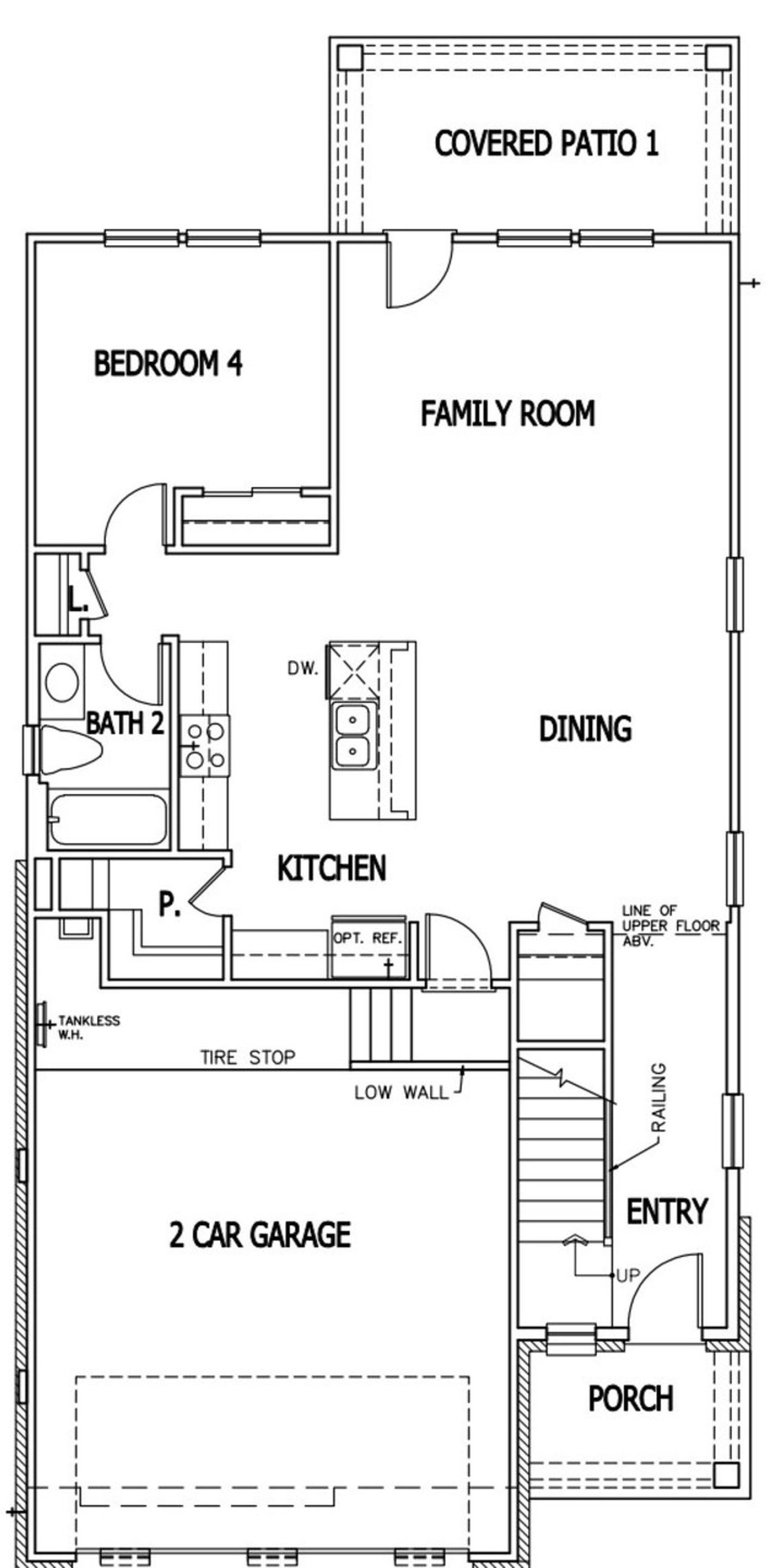 2D floor plan layout of this home in Park Hill Commons, San Antonio, TX (Image 2).