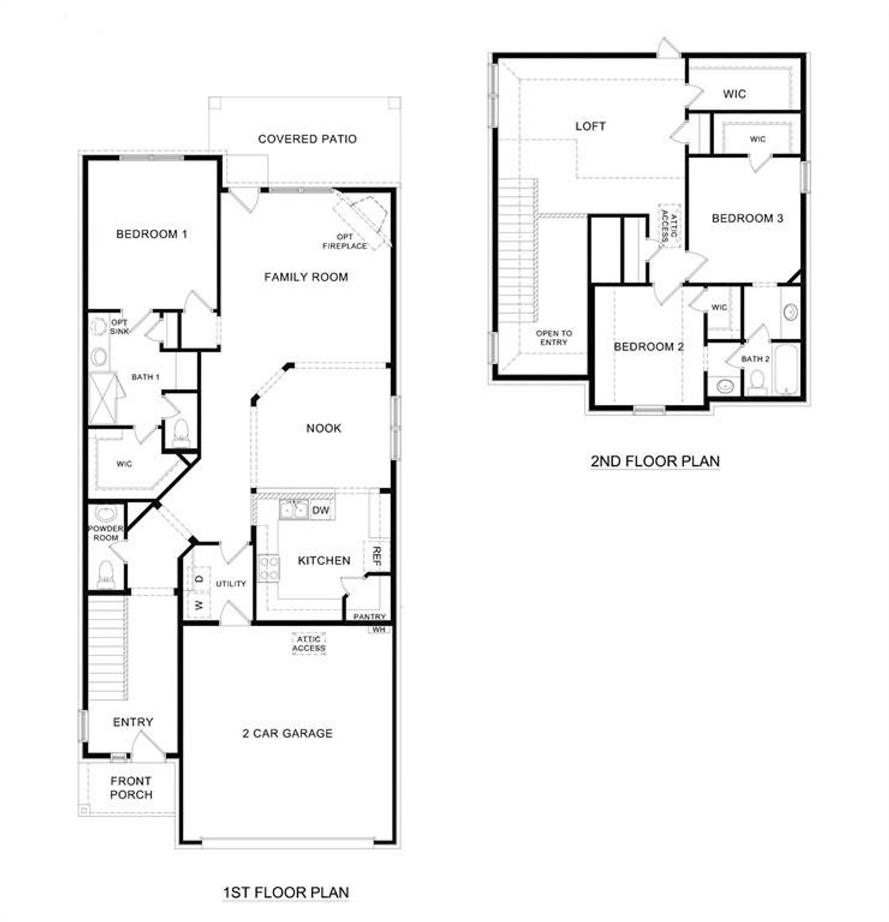 2D floor plan layout of this home in Bel Air Village, Sherman, TX (Image 2).