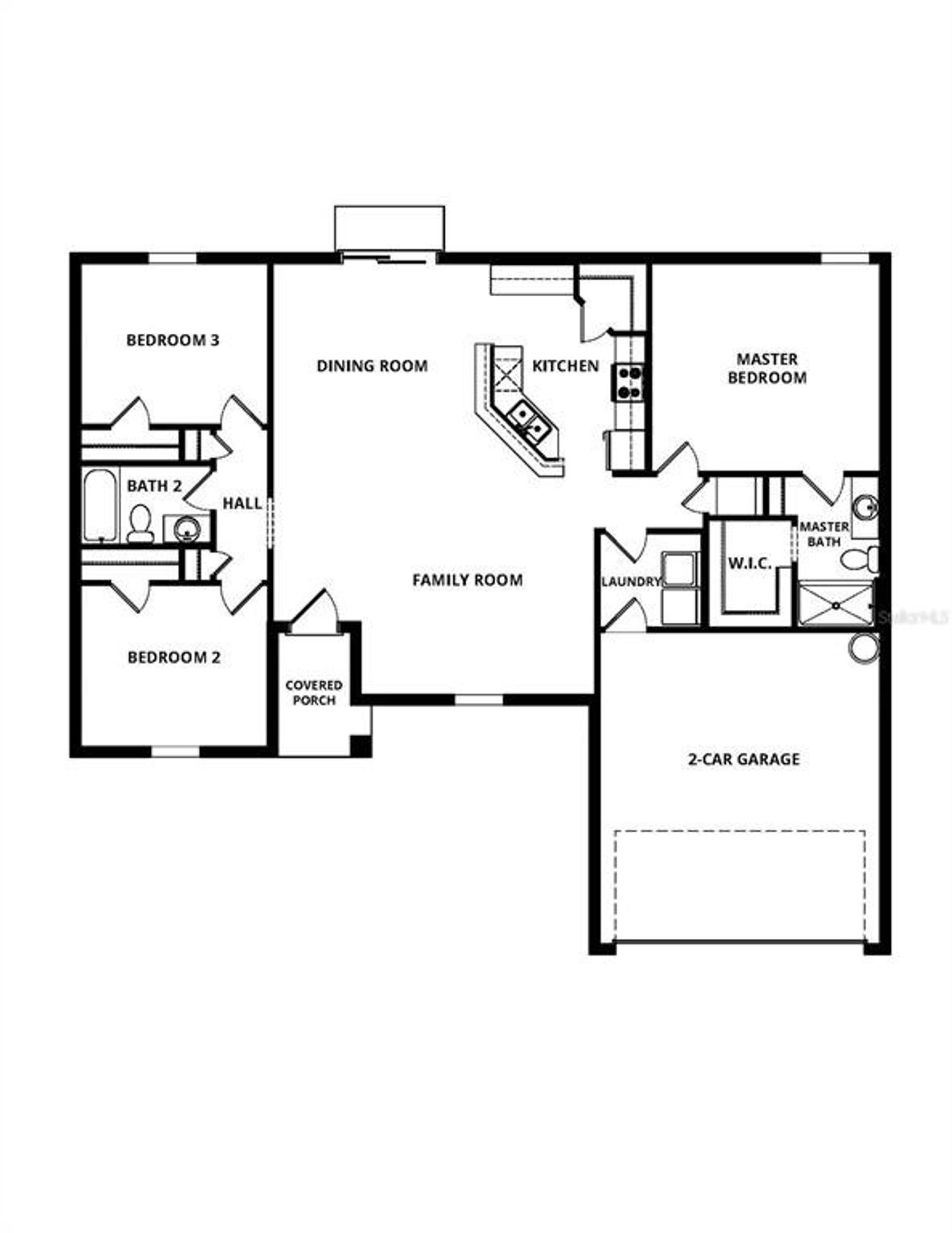 2D floor plan layout of this home in Citrus Place, Babson Park, FL (Image 2).