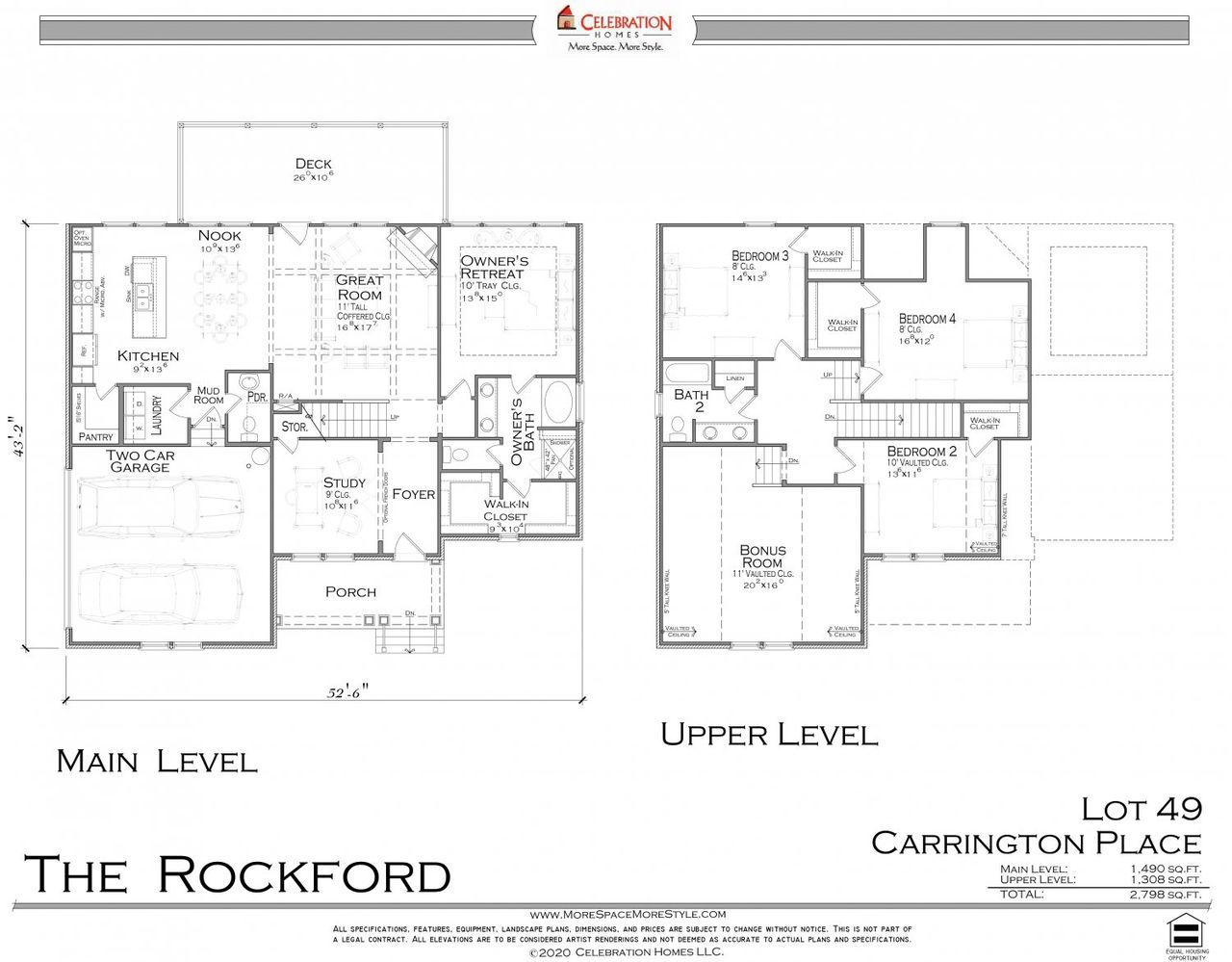 2D floor plan layout for the Rockford by Celebration Homes in Harvest Point, Spring Hill, TN (Image 2). 2D floor plan layout for the Rockford by Celebration Homes in Harvest Point, Spring Hill, TN (Image 2).