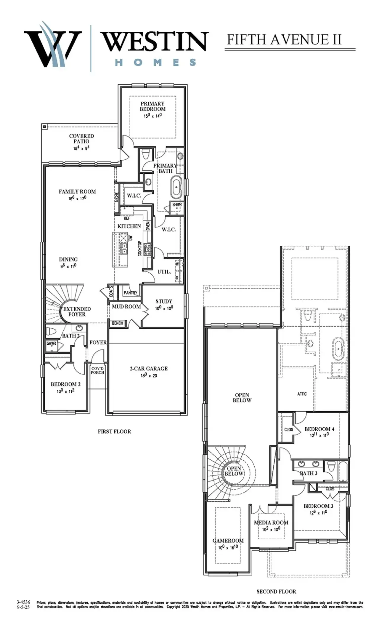 2D floor plan layout of this home in Cross Creek West, Fulshear, TX (Image 2).