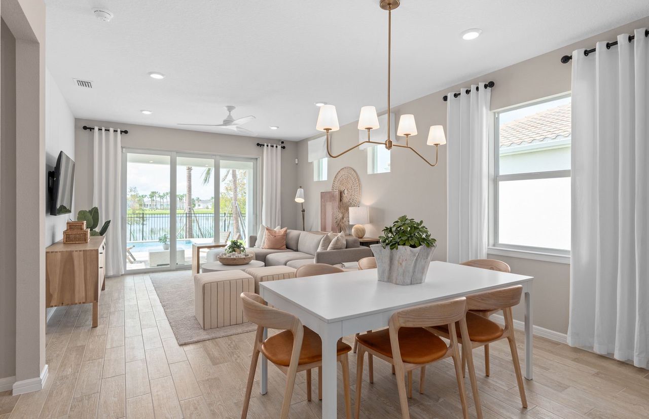 Furnished interior view inside a new home in Del Webb at Viera, Melbourne (Image 2). Furnished interior view inside a new home in Del Webb at Viera, Melbourne (Image 2).