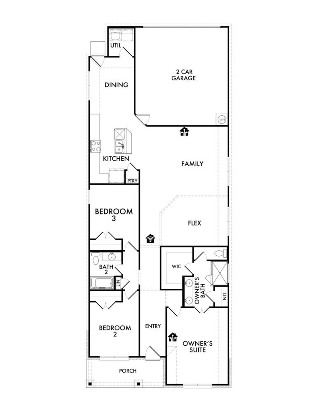 2D floor plan layout of this home in Heartland, Heartland, TX (Image 2).