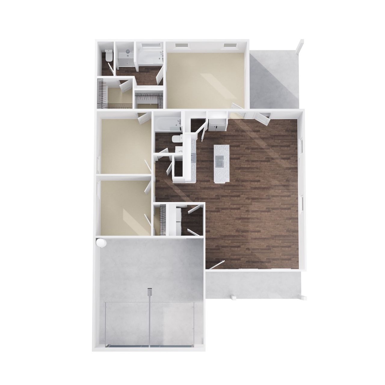 2D floor plan layout of this home in Pallini Place, Elon, NC (Image 2).