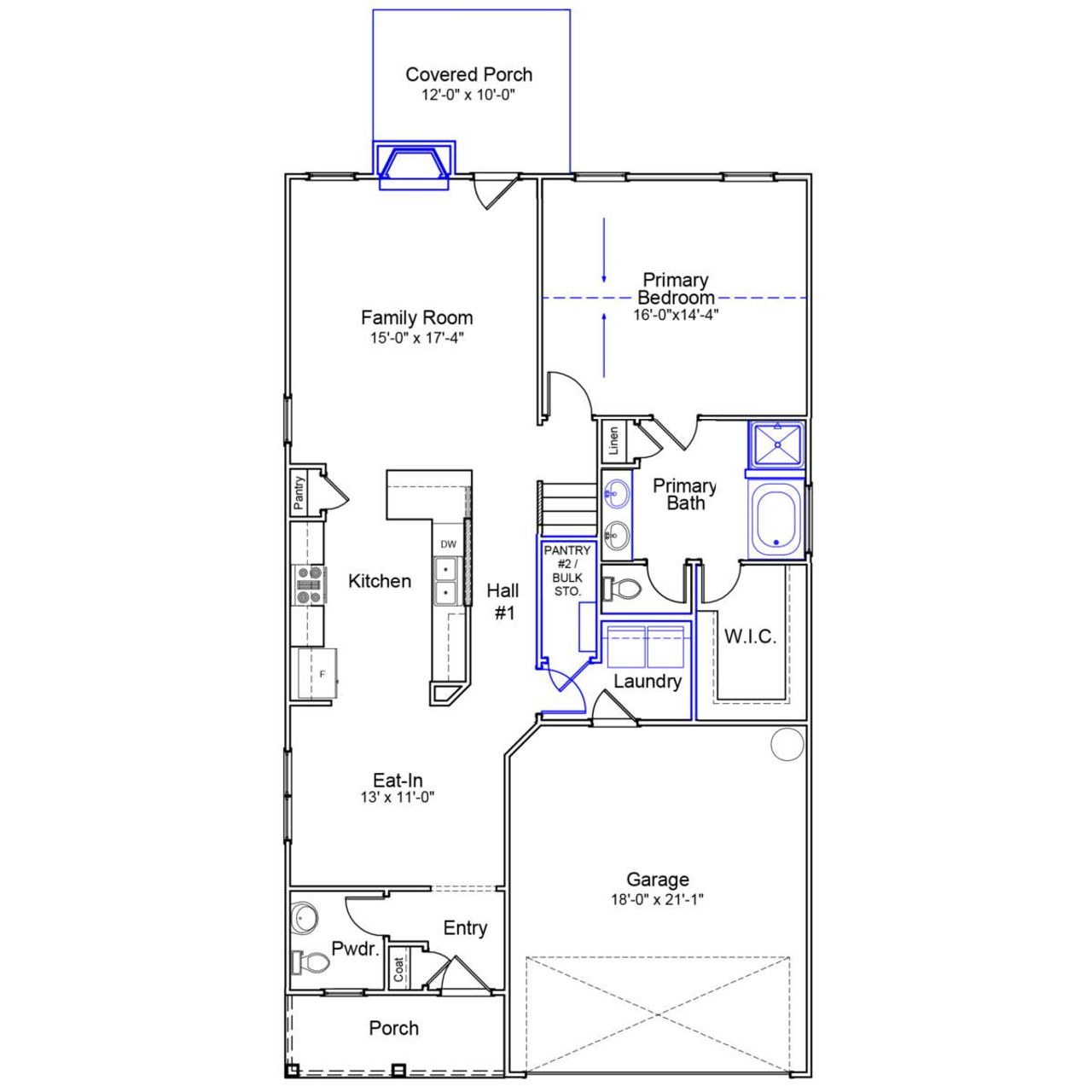 2D floor plan layout of this home in Ellington, Elgin, SC (Image 2).