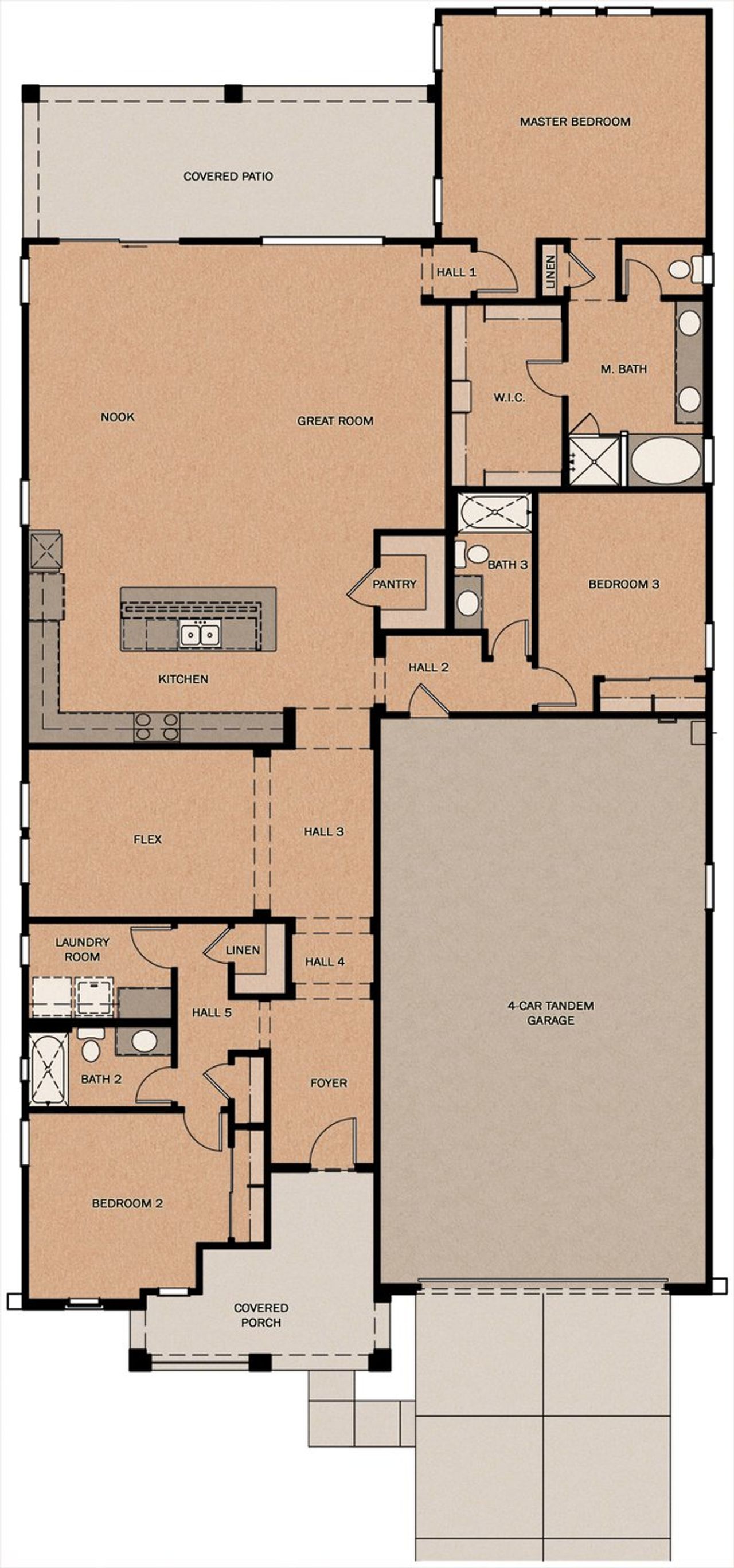 2D floor plan layout of this home in North Shore at Acclaim, Avondale, AZ (Image 2). 2D floor plan layout of this home in North Shore at Acclaim, Avondale, AZ (Image 2).