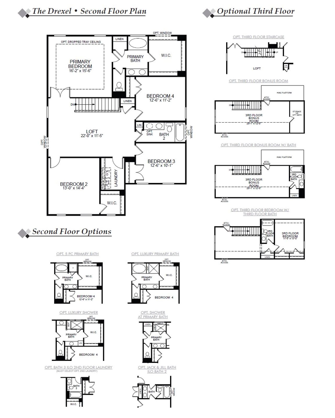 2D floor plan layout of this home in Monterra, Kernersville, NC (Image 2).