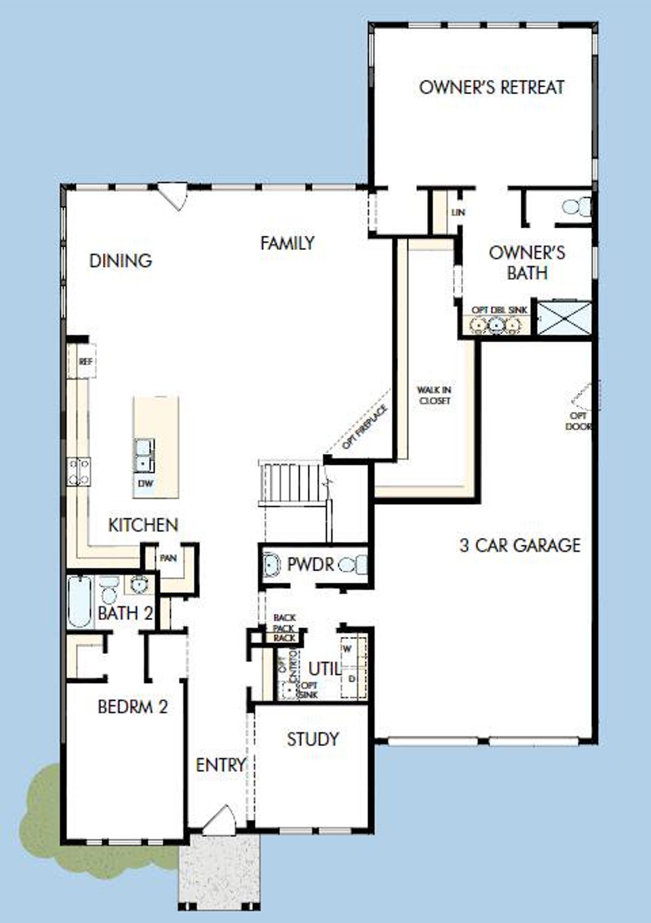 2D floor plan layout of this home in Hidden Ponds Reserve, Awendaw, SC (Image 2).