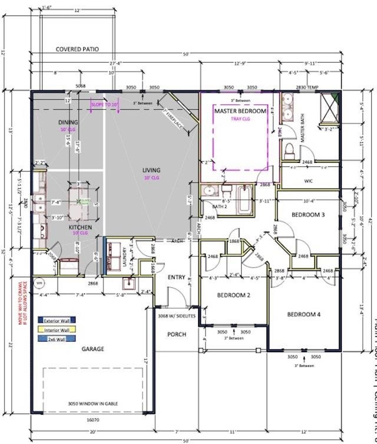 2D floor plan layout of this home in Fall Creek, Inman, SC (Image 2).