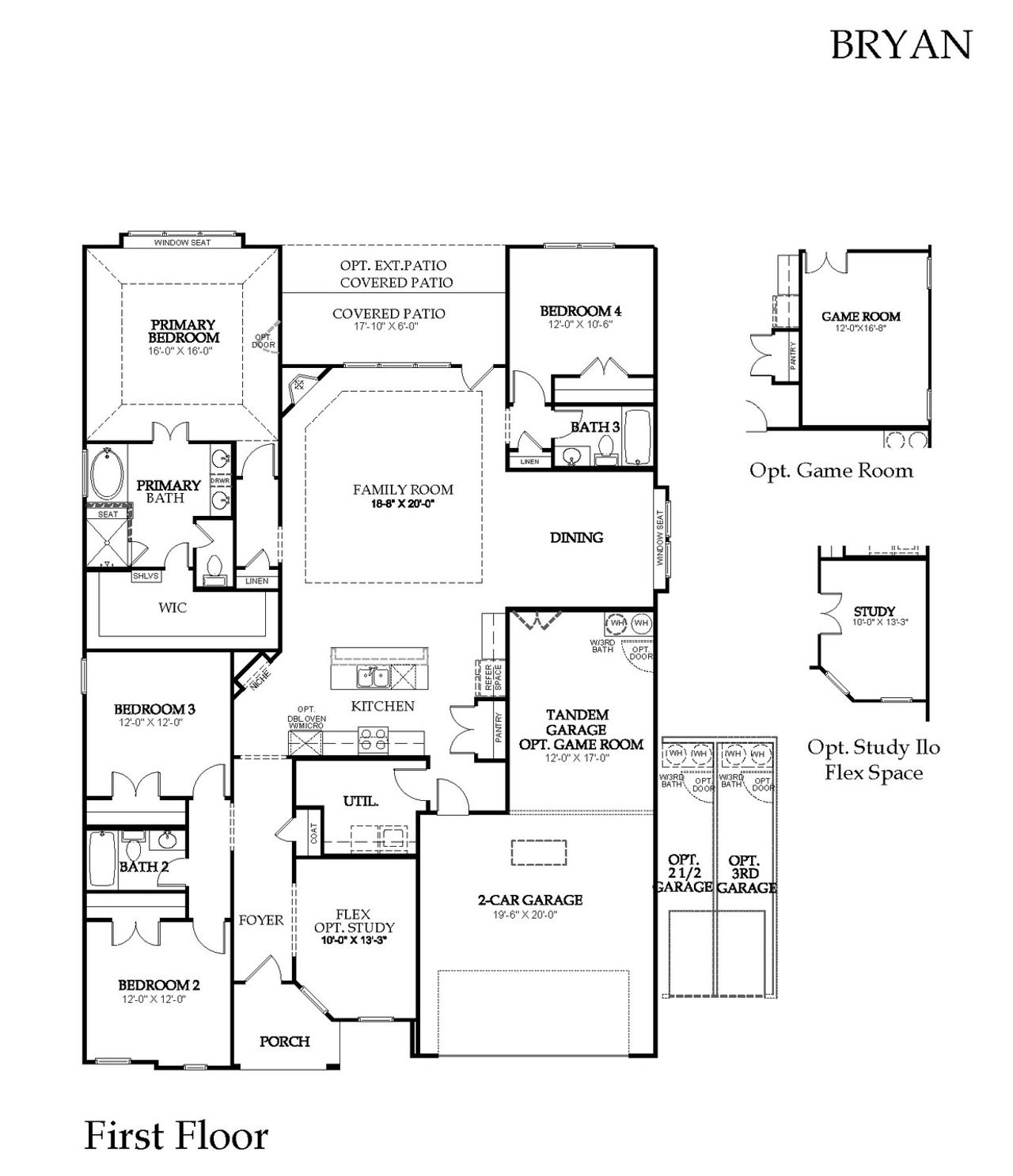 2D floor plan layout of this home in River Ranch, Van Alstyne, TX (Image 2).