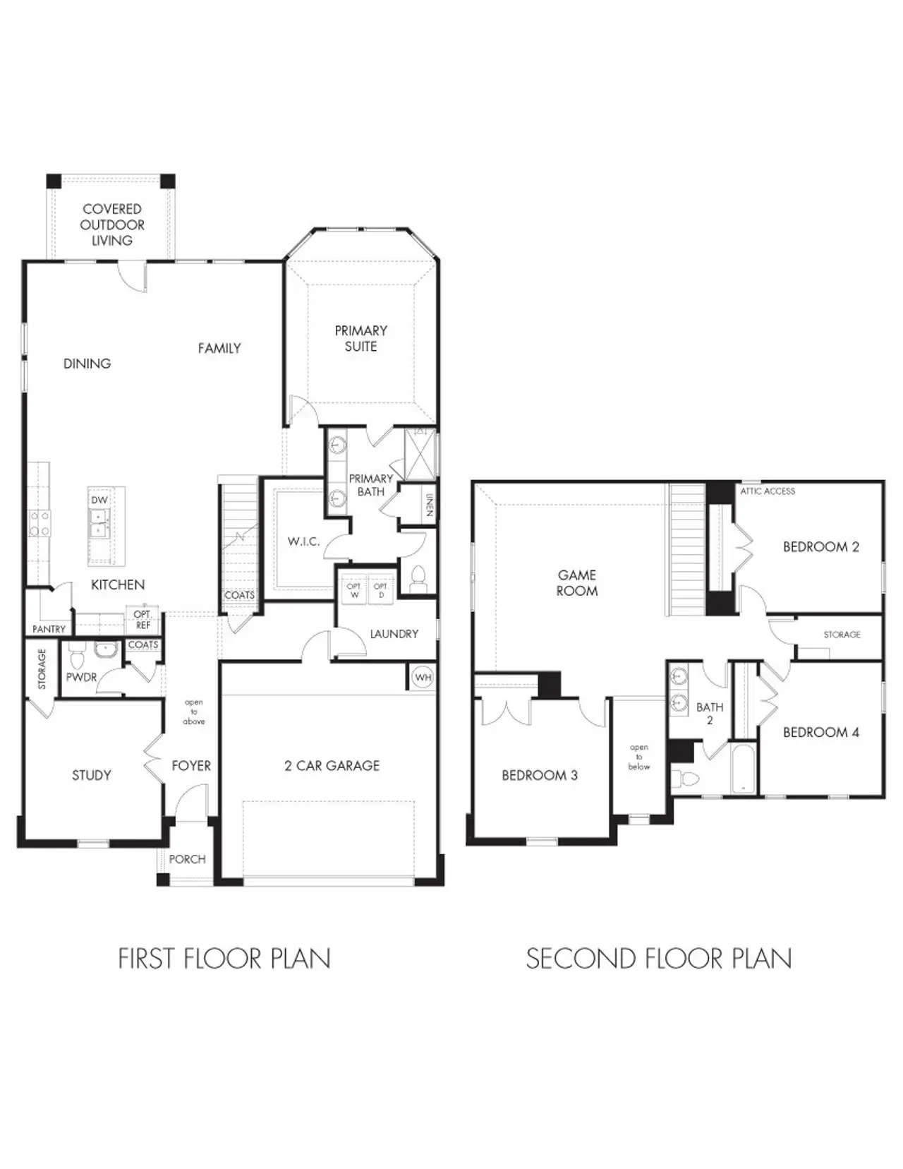 2D floor plan layout of this home in Riverbend at Double Eagle - Boulevard Collection, Cedar Creek, TX (Image 2). 2D floor plan layout of this home in Riverbend at Double Eagle - Boulevard Collection, Cedar Creek, TX (Image 2).