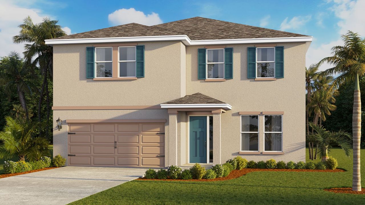 Representative exterior photo of a completed home built from the HOLDEN by D.R. Horton in Summerlin at Hawthorne Ranch, Lakeland, FL (Image 2).