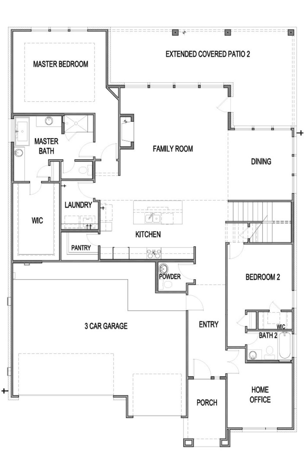 2D floor plan layout of this home in Esperanza, Boerne, TX (Image 2).