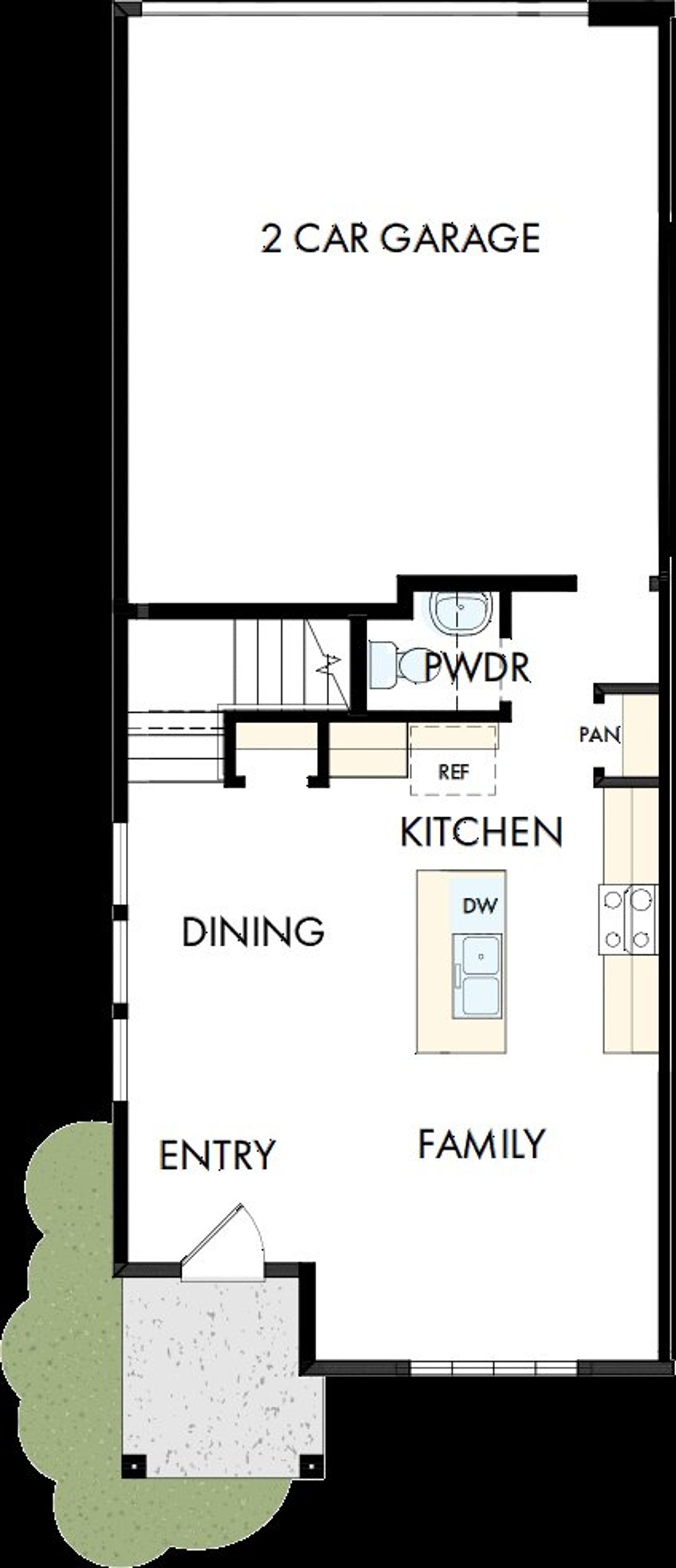 2D floor plan layout of this home in Hardy Pond Townhomes, Rock Hill, SC (Image 2).