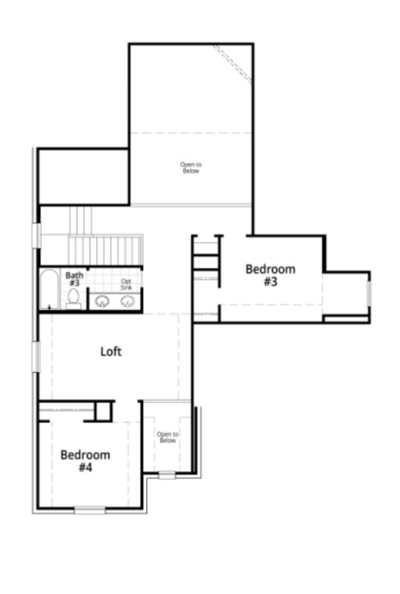 2D floor plan layout for the Richmond Plan by Highland Homes in Riceland: 50ft. lots, Mont Belvieu, TX (Image 2).