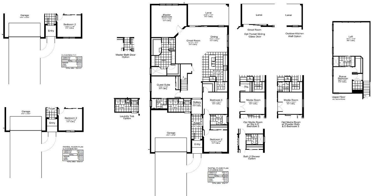 2D floor plan layout for the Summit by Neal Communities in Windward, Sarasota, FL (Image 2).