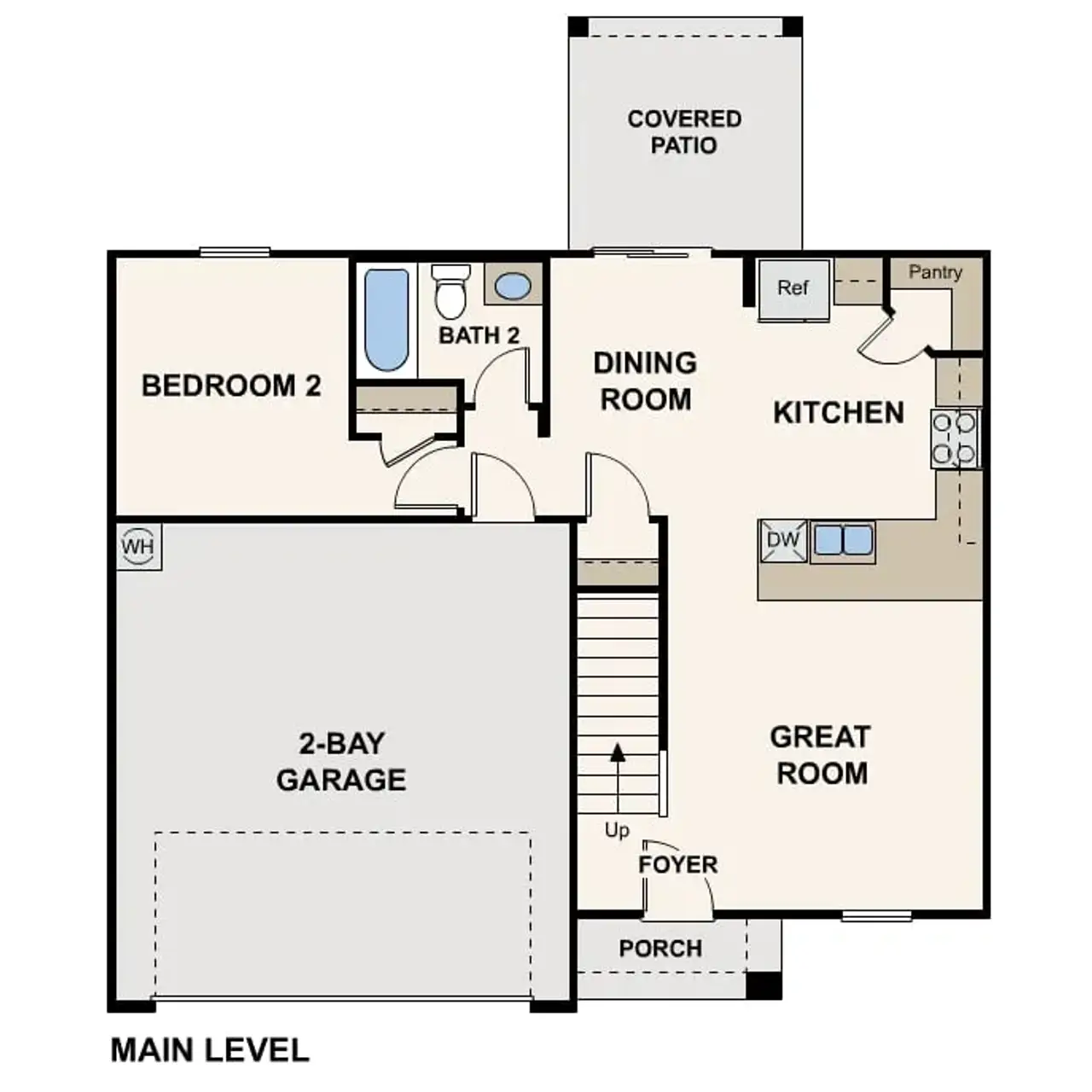 2D floor plan layout of this home in Entrada del Toro at Rancho Sahuarita, Sahuarita, AZ (Image 2). 2D floor plan layout of this home in Entrada del Toro at Rancho Sahuarita, Sahuarita, AZ (Image 2).