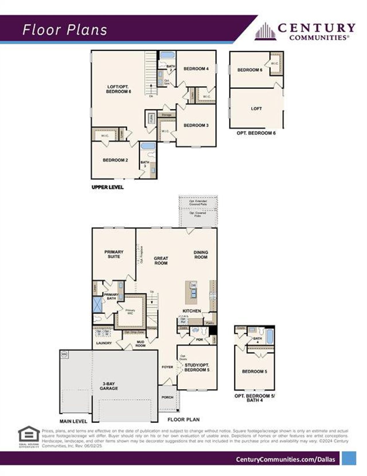2D floor plan layout of this home in Anna Town Square, Anna, TX (Image 2).