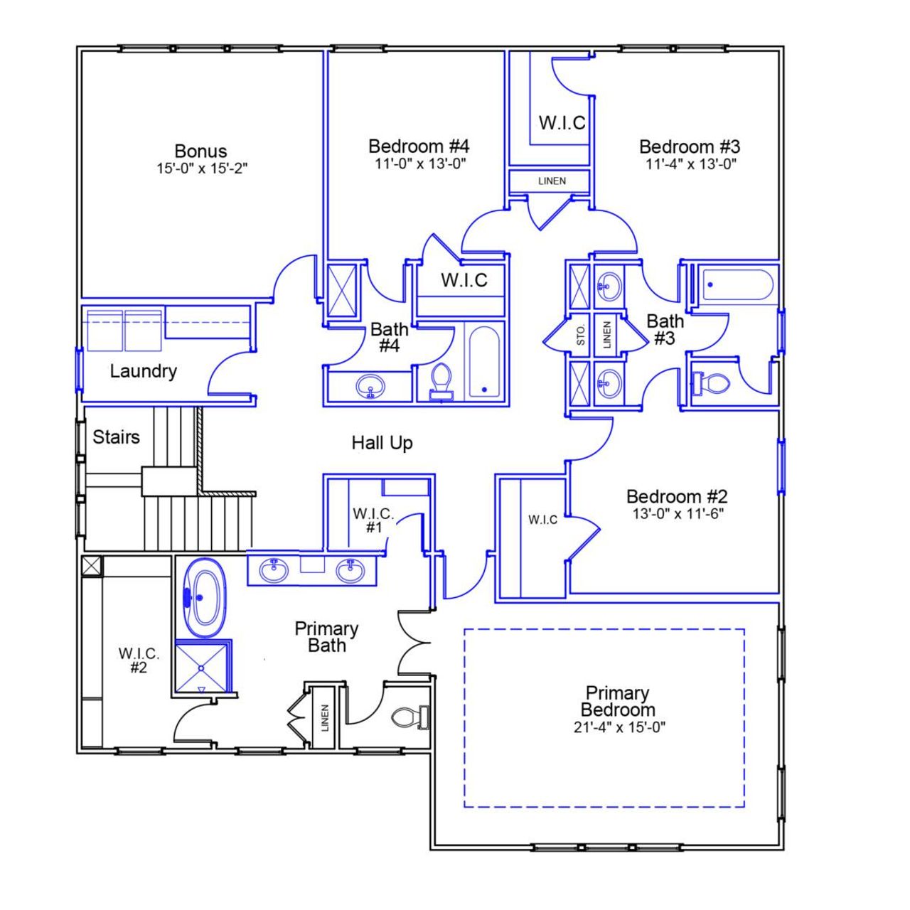 2D floor plan layout of this home in Pebble Branch, Chapin, SC (Image 2).
