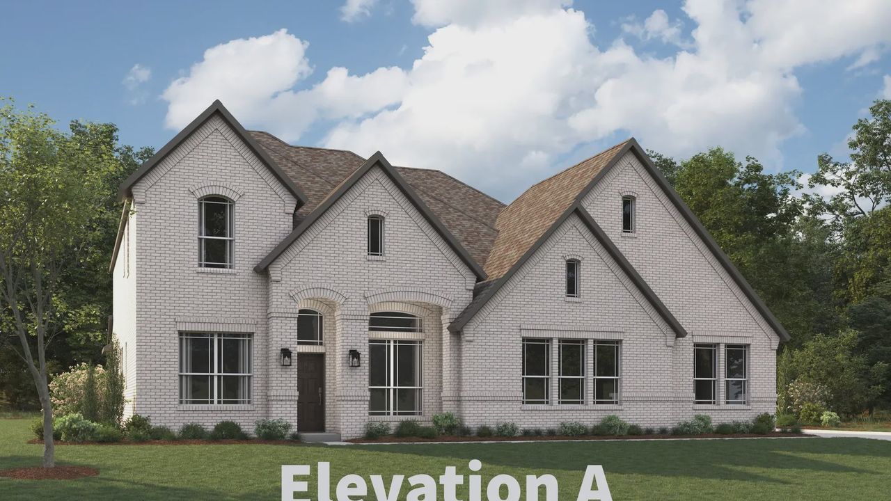 Representative exterior photo of a completed home built from the Newport (Side) by Stonehollow Homes in Pioneer Estates, Blue Ridge, TX (Image 2). Representative exterior photo of a completed home built from the Newport (Side) by Stonehollow Homes in Pioneer Estates, Blue Ridge, TX (Image 2).