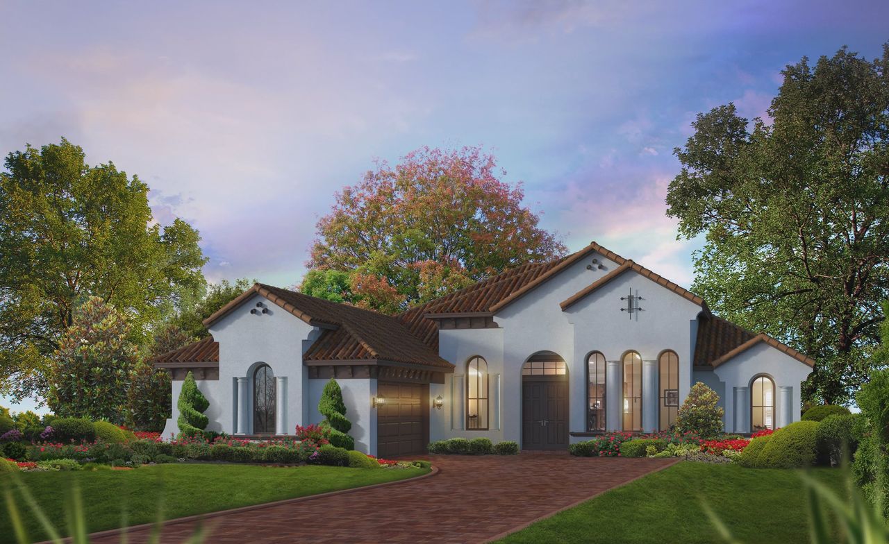 Representative exterior photo of a completed home built from the Isabella by ICI Homes in The Reserve at Plantation Bay, Ormond Beach, FL (Image 2).