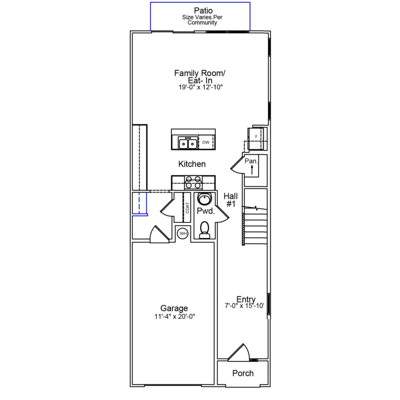 2D floor plan layout of this home in Edwards Station, Taylors, SC (Image 2).