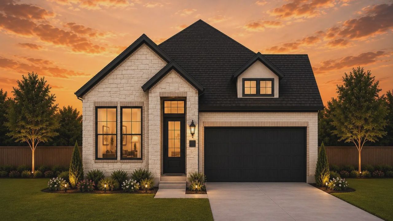 Representative exterior photo of a completed home built from the Oslo by Chesmar Homes in Nolina, Georgetown, TX (Image 2).