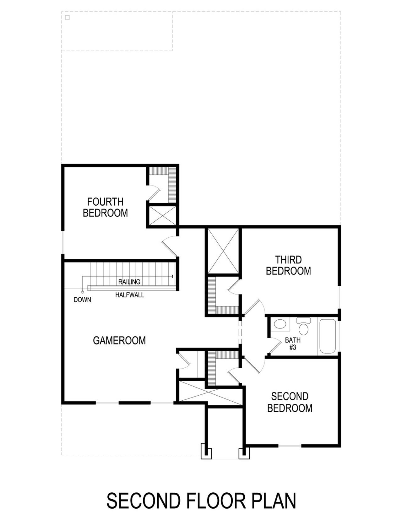 2D floor plan layout of this home in Llano Springs, Fort Worth, TX (Image 2).