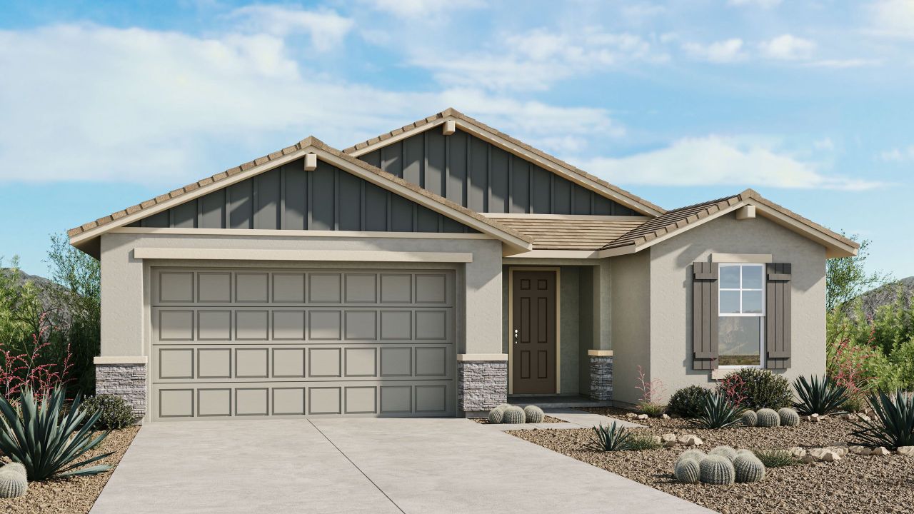 Representative exterior photo of a completed home built from the Regal by Taylor Morrison in Ladera Trails, Peoria, AZ (Image 2).