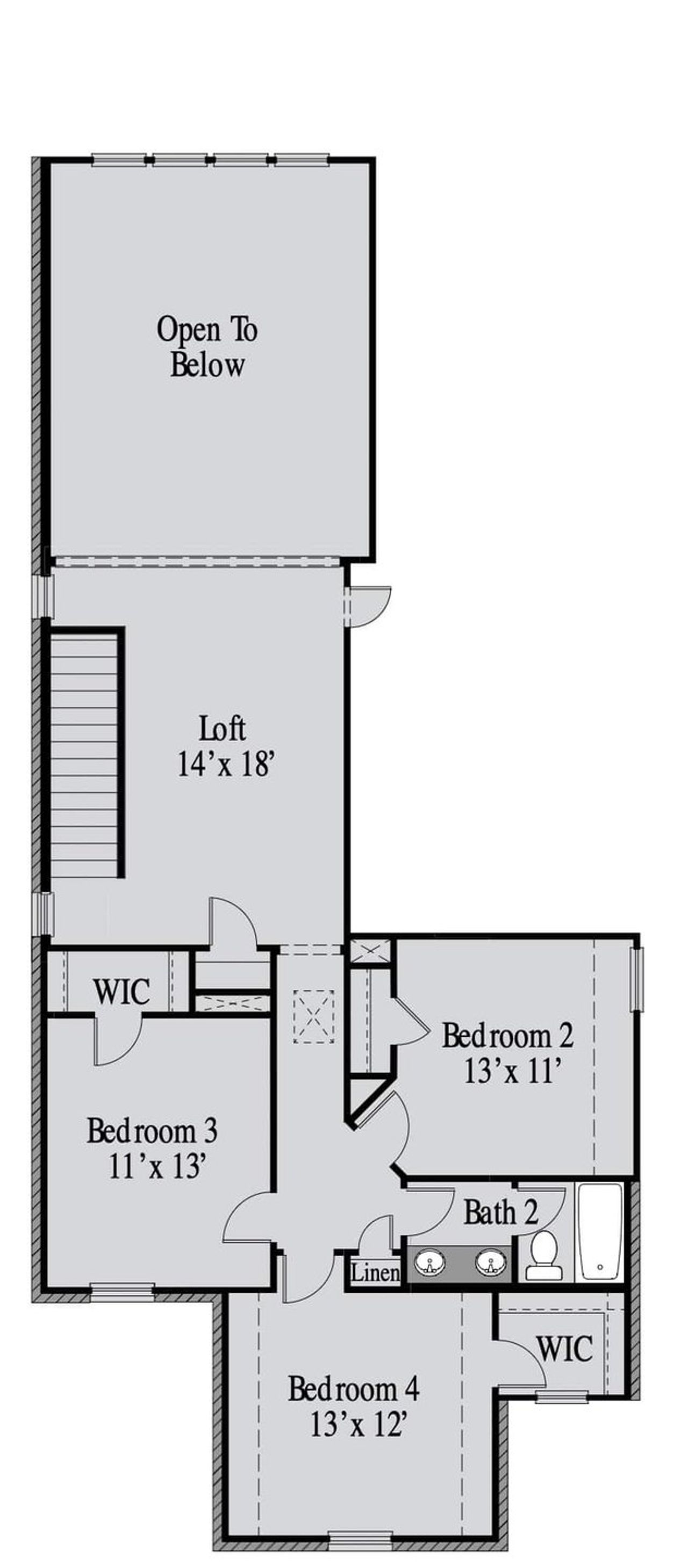 2D floor plan layout of this home in Walden Pond, Forney, TX (Image 2).