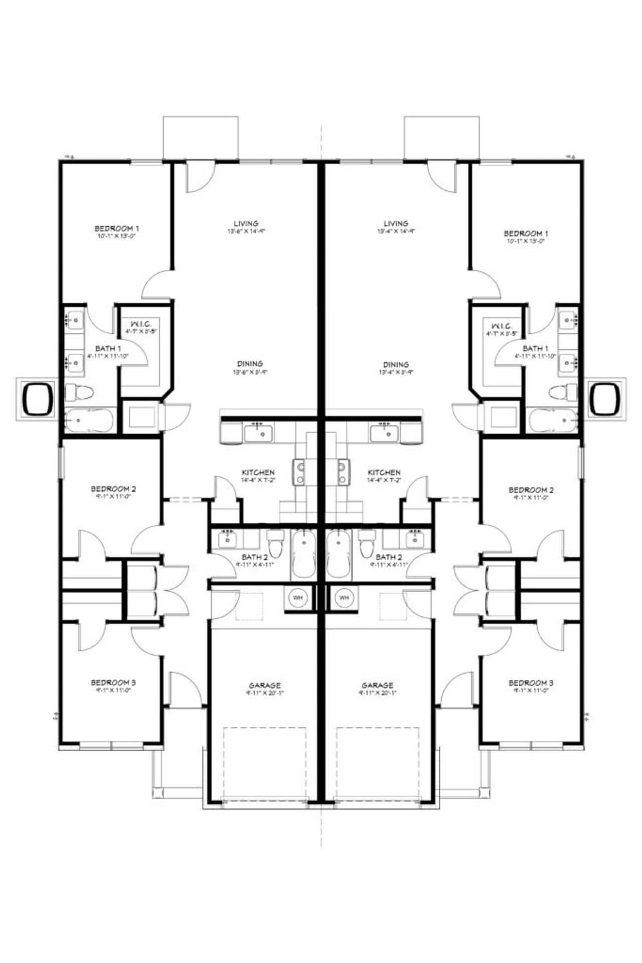 2D floor plan layout of this home in The Preserve at Thousand Oaks Duplexes, Killeen, TX (Image 2). 2D floor plan layout of this home in The Preserve at Thousand Oaks Duplexes, Killeen, TX (Image 2).