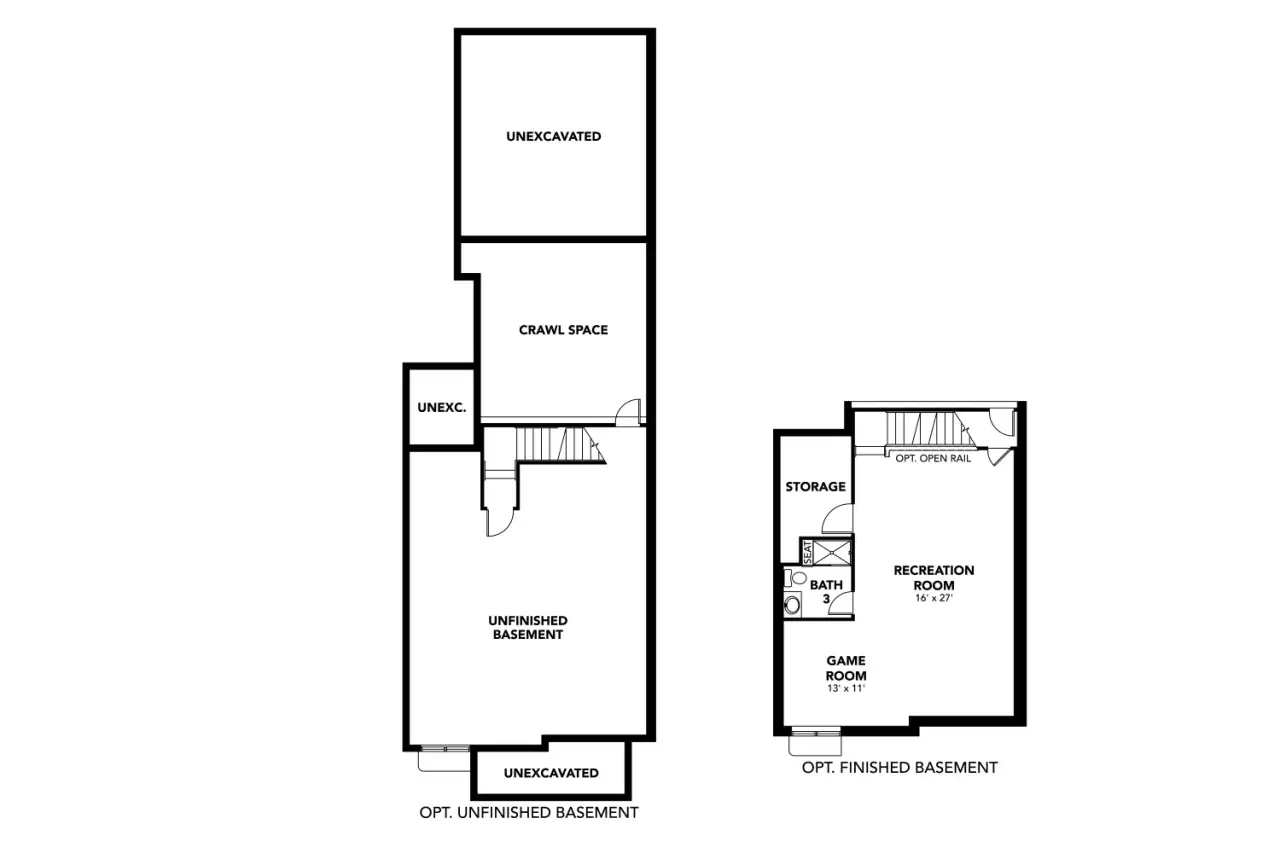 2D floor plan layout of this home in Westerly - Townhomes, Erie, CO (Image 2).