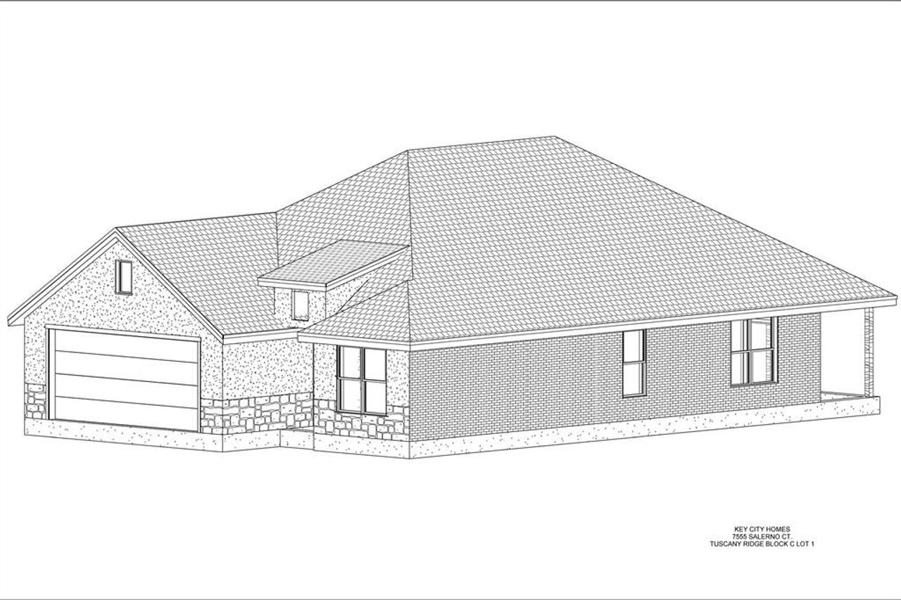 Exterior rendering of this home design in , Abilene, TX (Image 2). Exterior rendering of this home design in , Abilene, TX (Image 2).