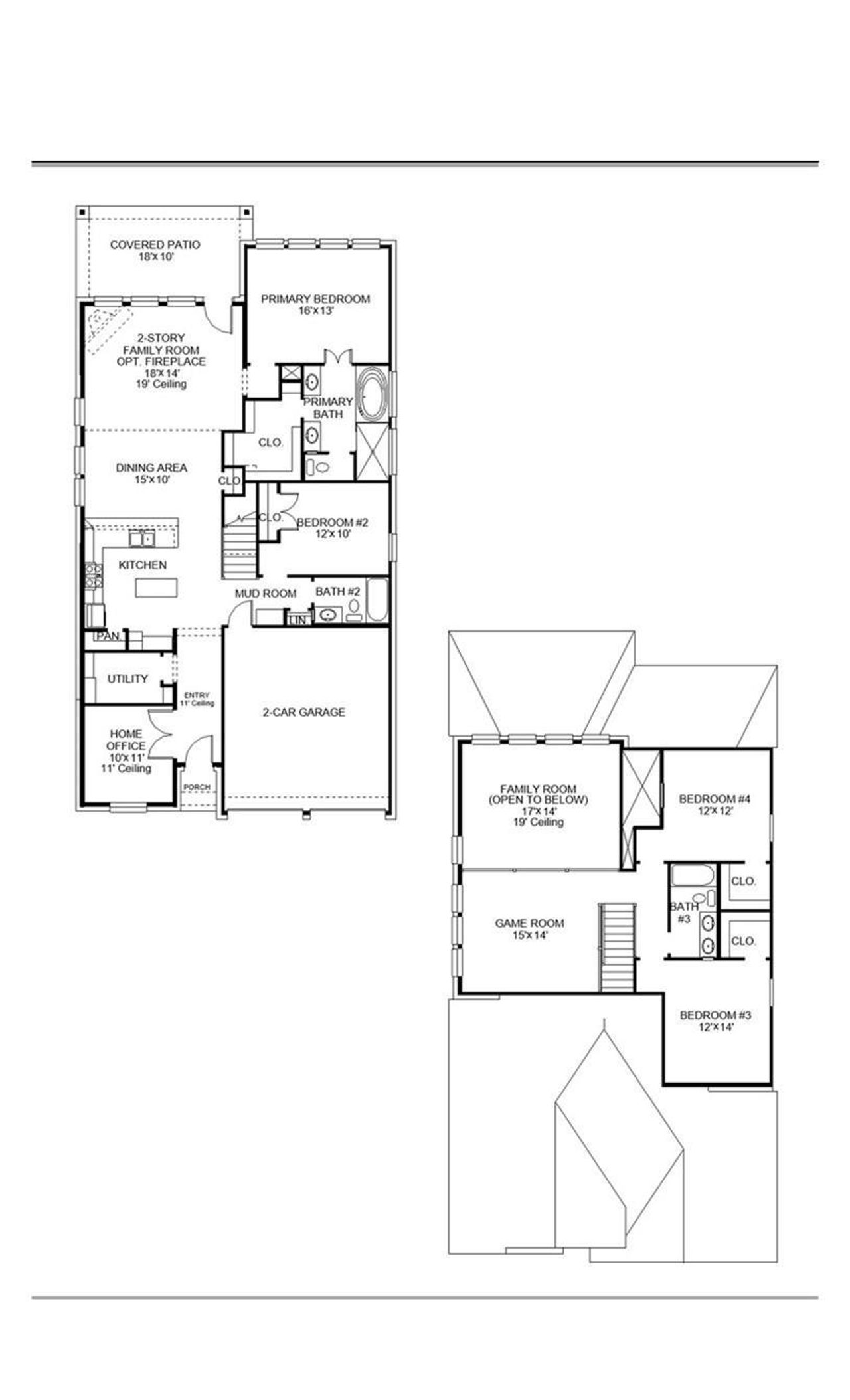 2D floor plan layout of this home in Bridgeland, Cypress, TX (Image 2). 2D floor plan layout of this home in Bridgeland, Cypress, TX (Image 2).