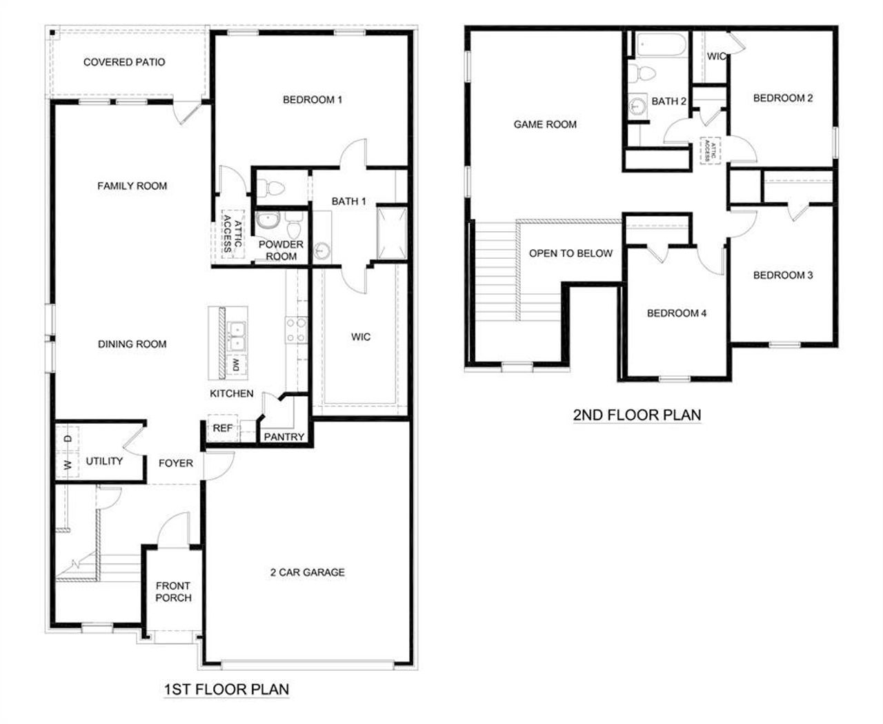 2D floor plan layout of this home in Sweetwater Springs, Sherman, TX (Image 2).