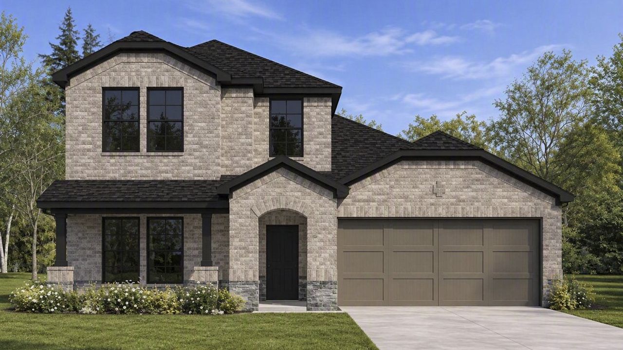 Representative exterior photo of a completed home built from the Midland by D.R. Horton in Cottonwood, Dorchester, TX (Image 2).