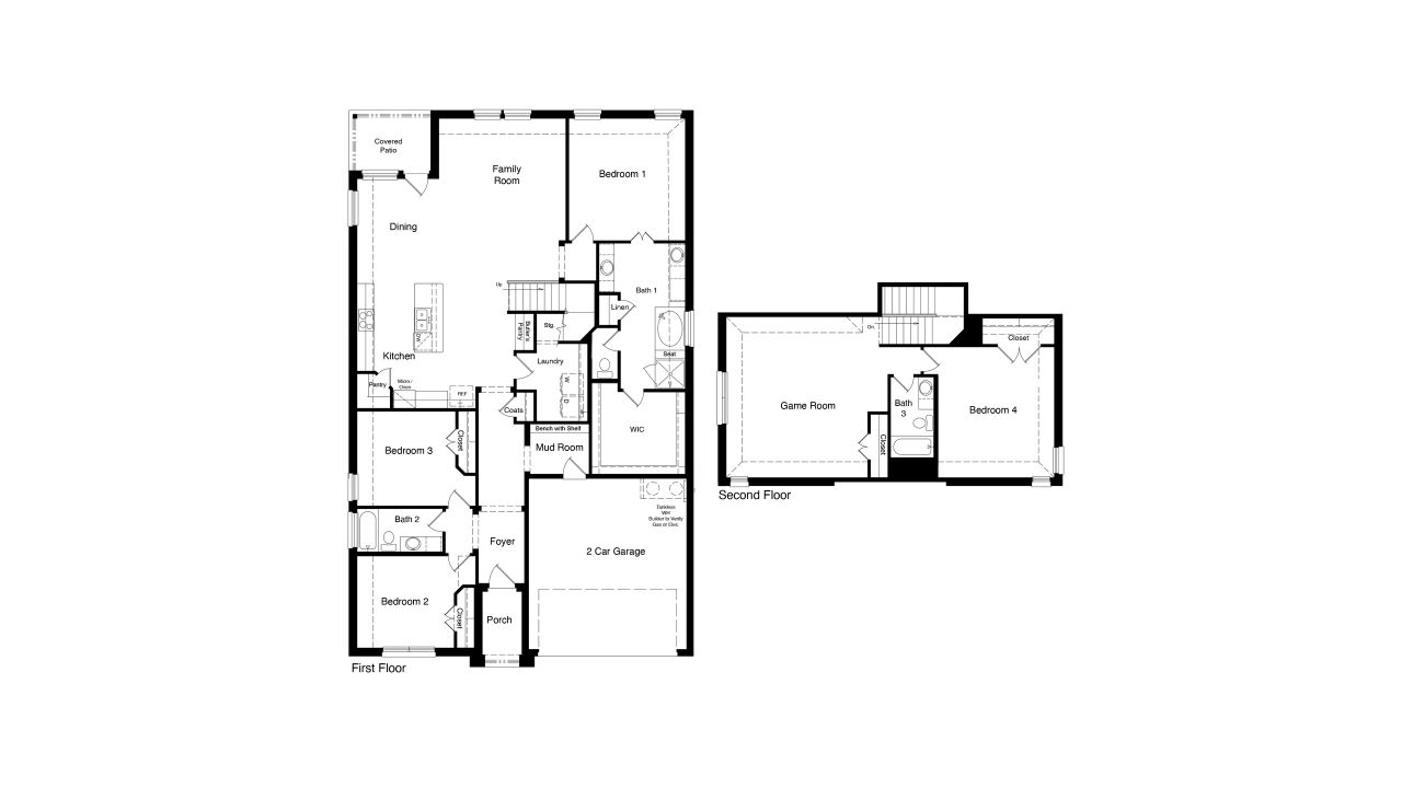 2D floor plan layout of this home in Morningstar, Aledo, TX (Image 2).