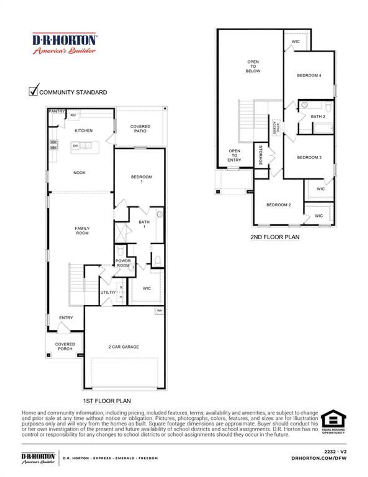 2D floor plan layout of this home in Elevon, Lavon, TX (Image 2).
