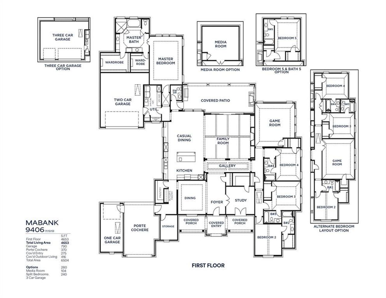 2D floor plan layout of this home in Whitestone Estates, Parker, TX (Image 2).