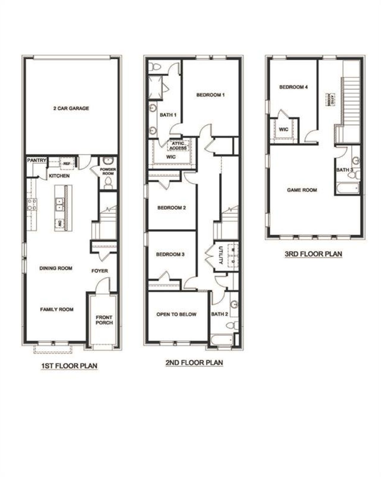 2D floor plan layout of this home in Waterbend, Euless, TX (Image 2).