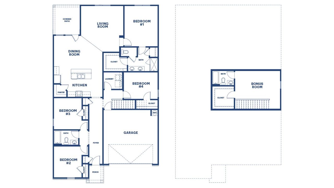 2D floor plan layout for the CELIA 2 Express by D.R. Horton in Teamon Pointe, Griffin, GA (Image 2).