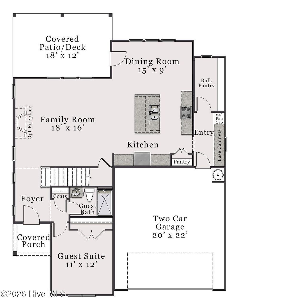 2D floor plan layout of this home in Pembroke, Hope Mills, NC (Image 2).