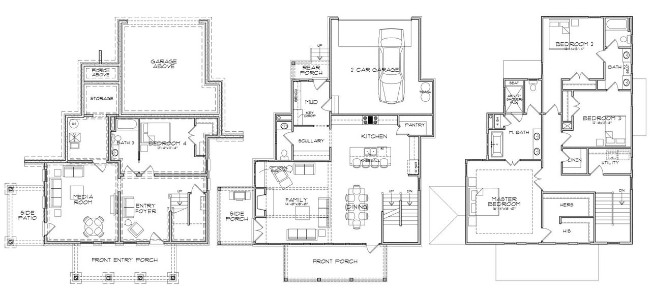 2D floor plan layout for the Homesite 640 by Southwyck Homes in Vickery, Cumming, GA (Image 2).