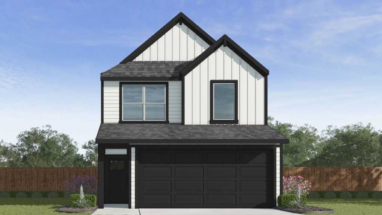 Representative exterior photo of a completed home built from the Plan by D.R. Horton in Grand West, Houston, TX (Image 2).