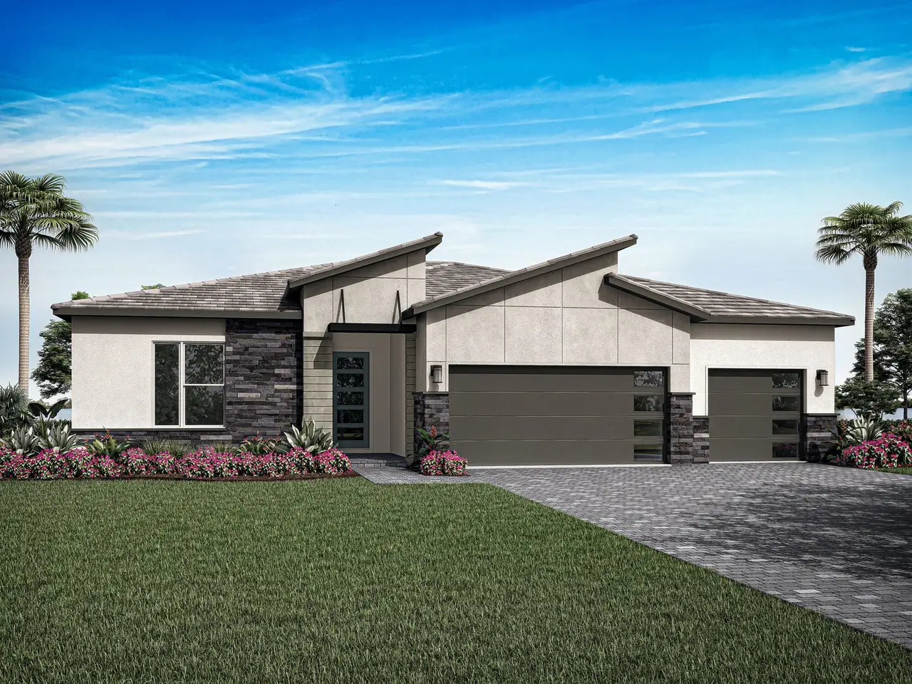 Representative exterior photo of a completed home built from the Carlton by Mattamy Homes in Tradition, Port St. Lucie, FL (Image 2).