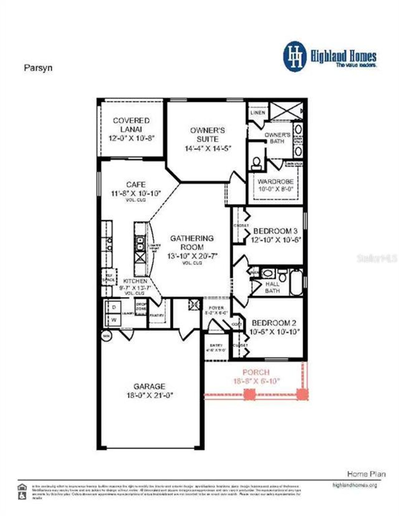 2D floor plan layout of this home in Geneva Landings, Davenport, FL (Image 2).