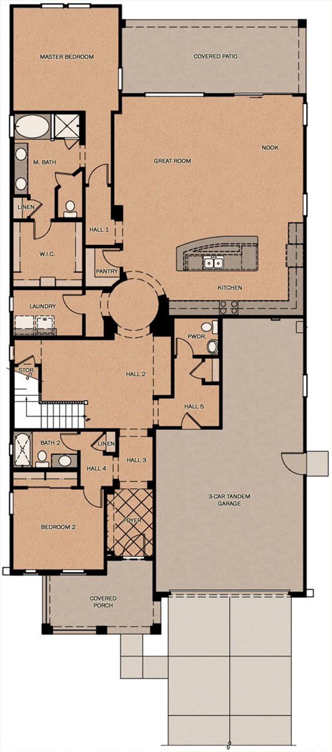 2D floor plan layout for the Mango w/Loft by Fulton Homes in Orchard at Barney Farms, Queen Creek, AZ (Image 2). 2D floor plan layout for the Mango w/Loft by Fulton Homes in Orchard at Barney Farms, Queen Creek, AZ (Image 2).