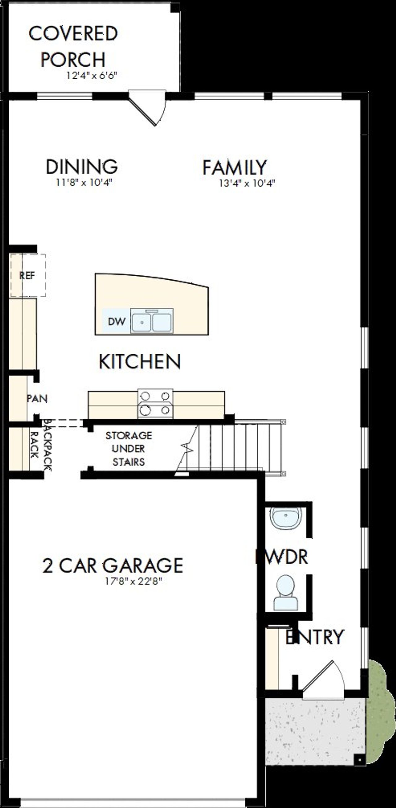 2D floor plan layout of this home in Easton Park - Nelson Village - Jewel Series, Austin, TX (Image 2).