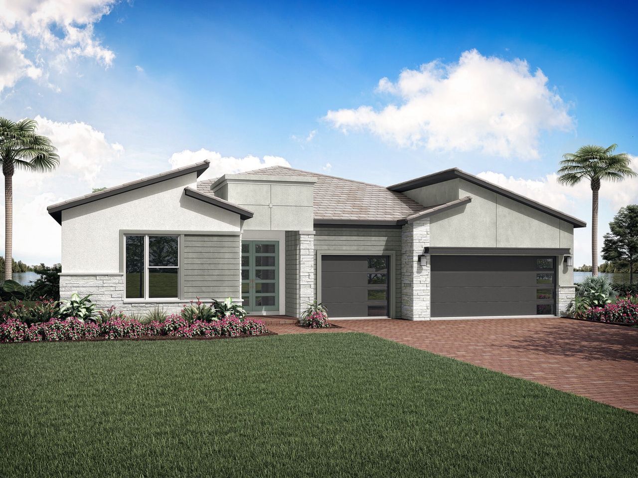 Representative exterior photo of a completed home built from the Grand by Mattamy Homes in Tradition, Port St. Lucie, FL (Image 2).